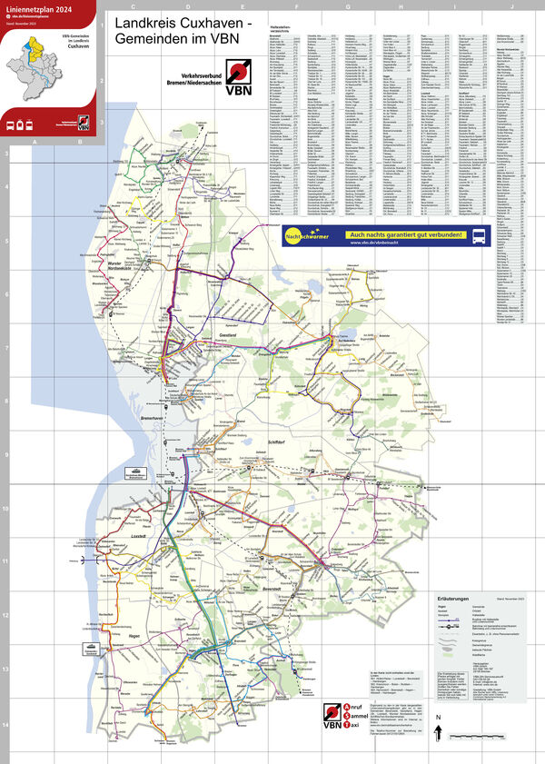 Liniennetzplan Landkreis Cuxhaven